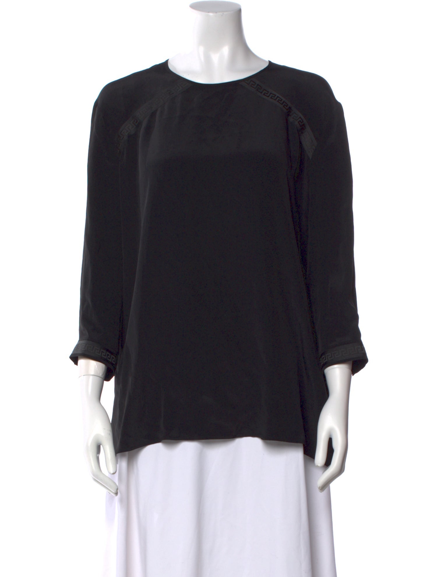 Versace Silk Crew Neck Blouse