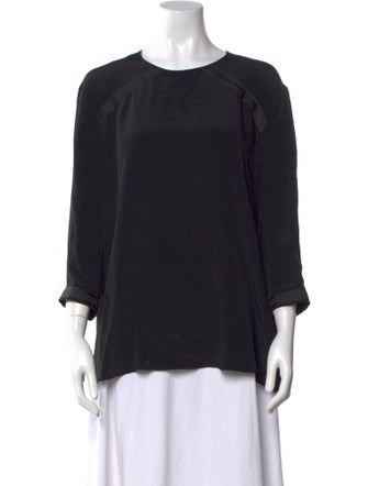 Versace Silk Crew Neck Blouse