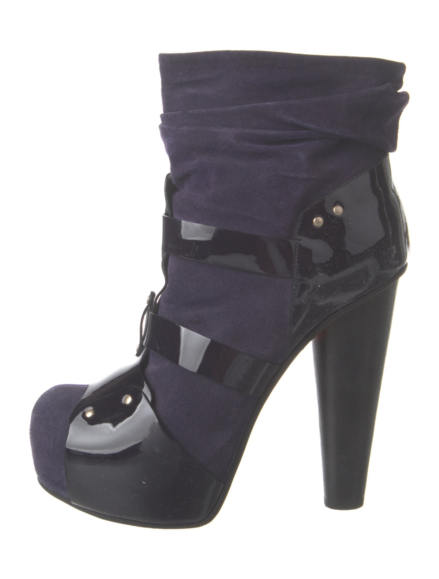 Versace Suede Studded Accents Boots