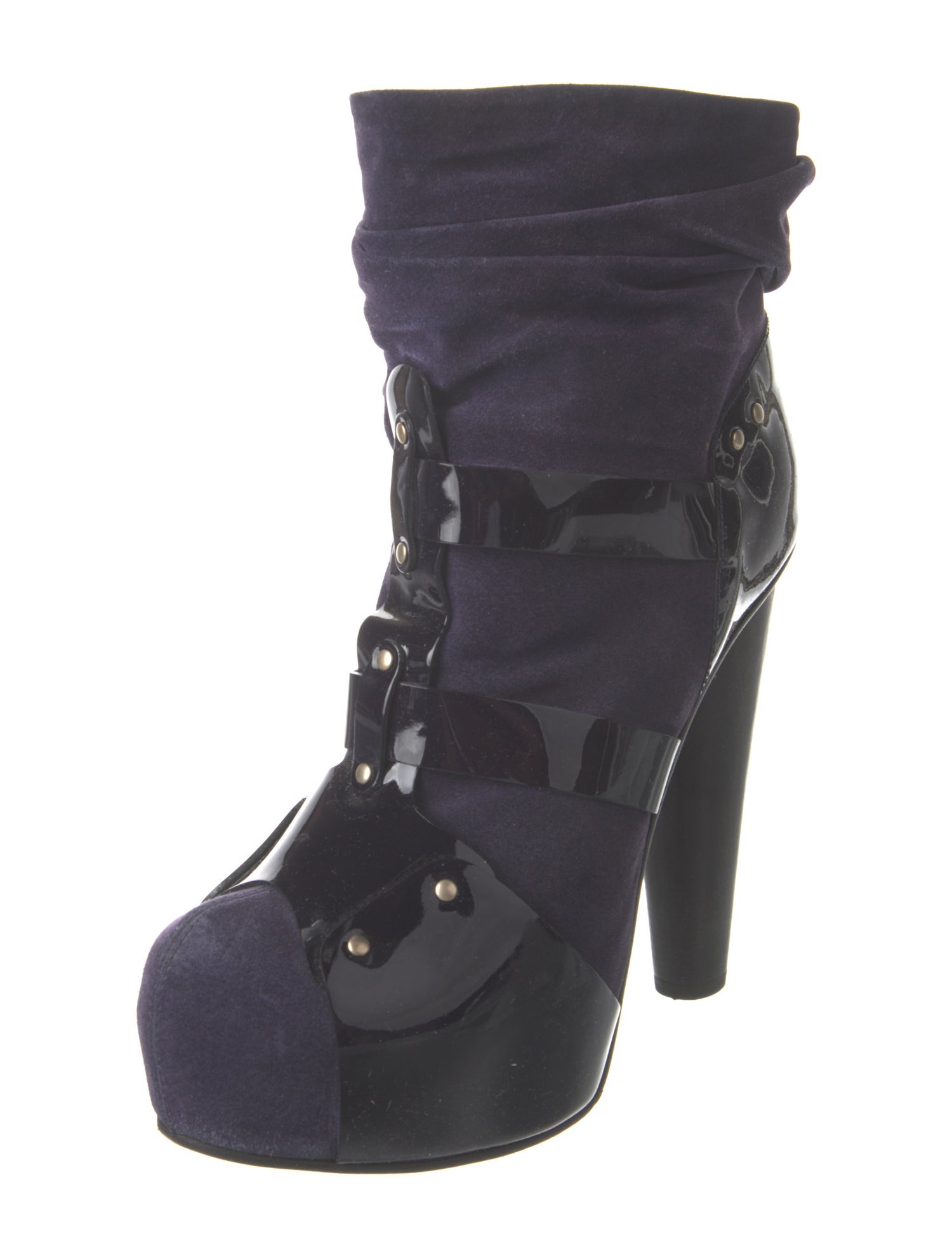 Versace Suede Studded Accents Boots