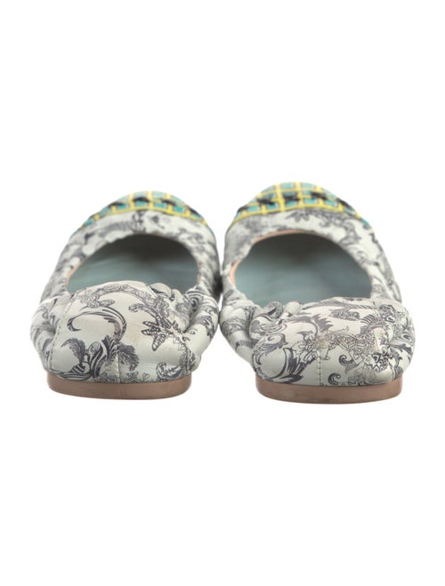 Versace Leather Printed Flats