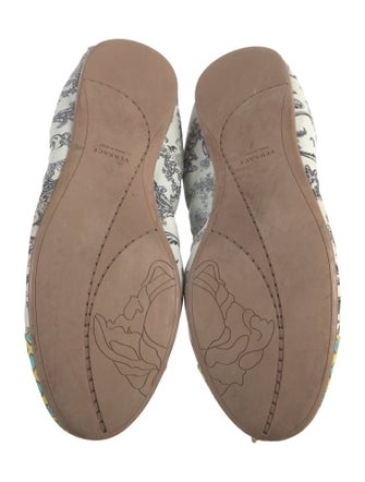 Versace Leather Printed Flats