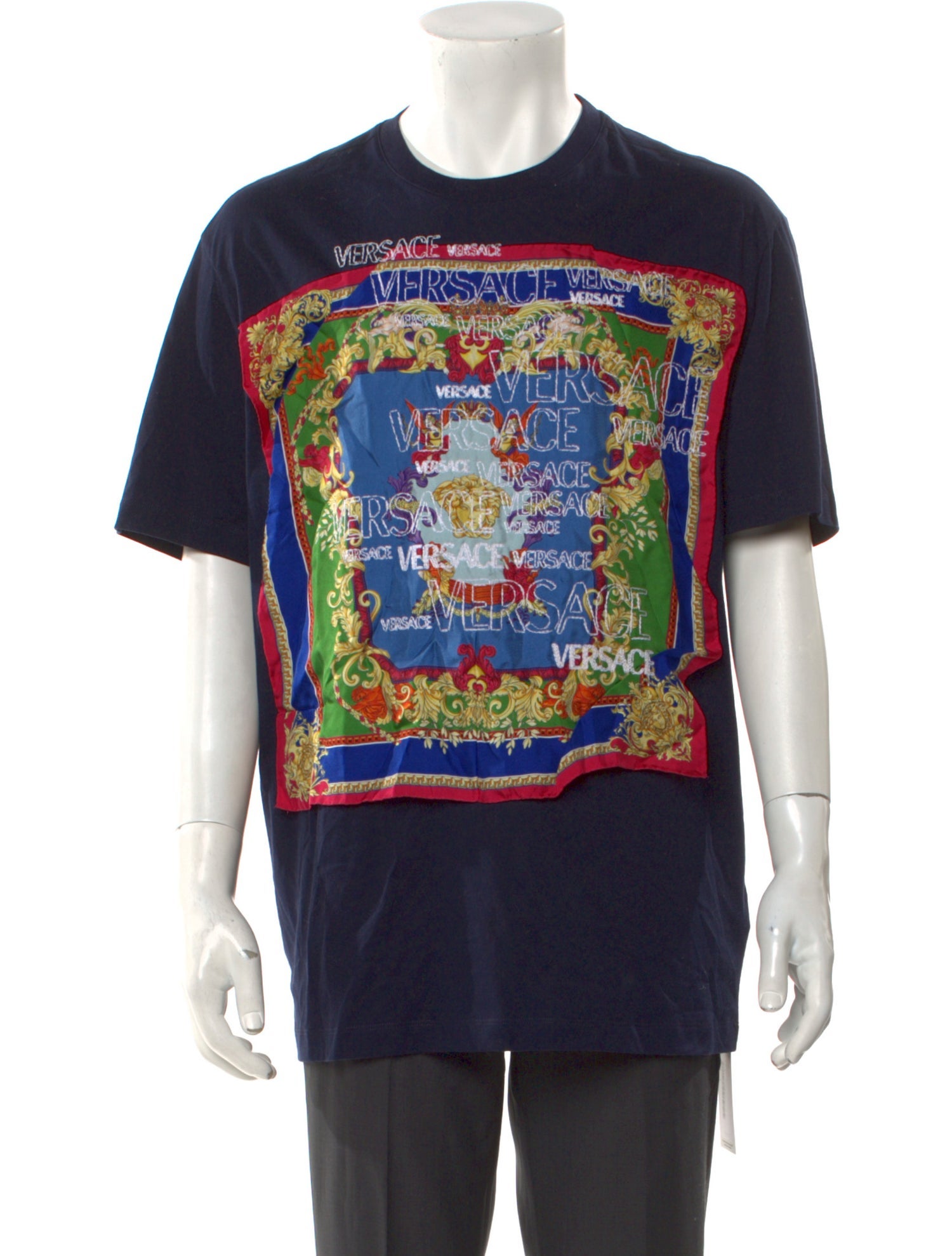 Versace Graphic Print Crew Neck T-Shirt