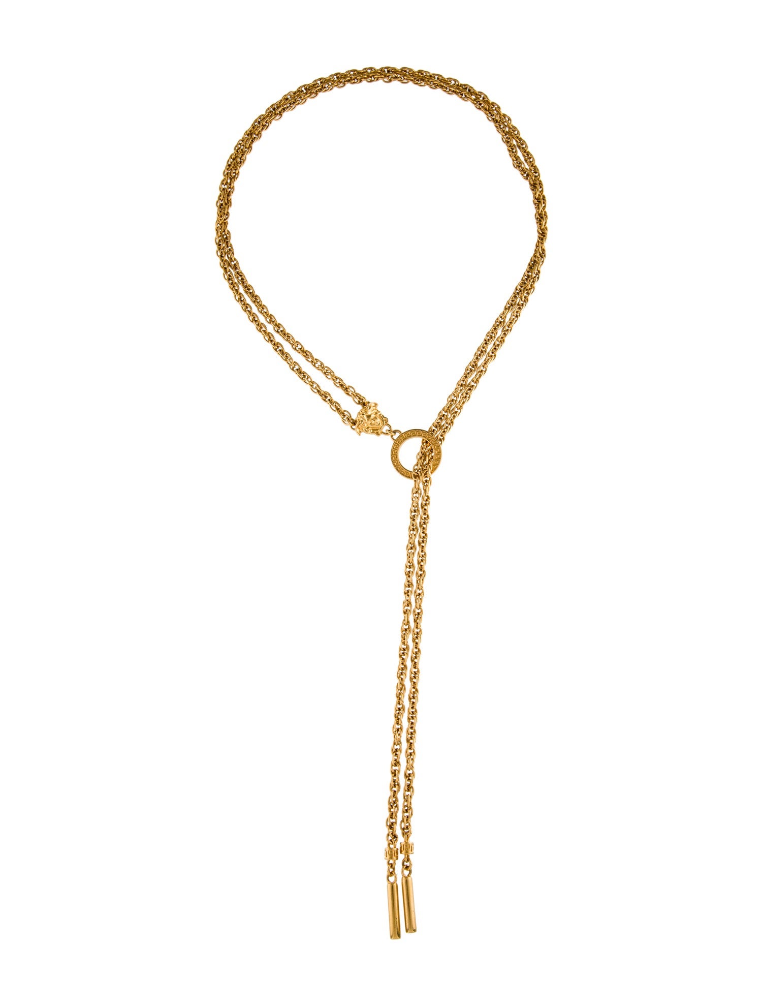 Versace Medusa Lariat Necklace