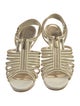 Versace Leather T-Strap Sandals