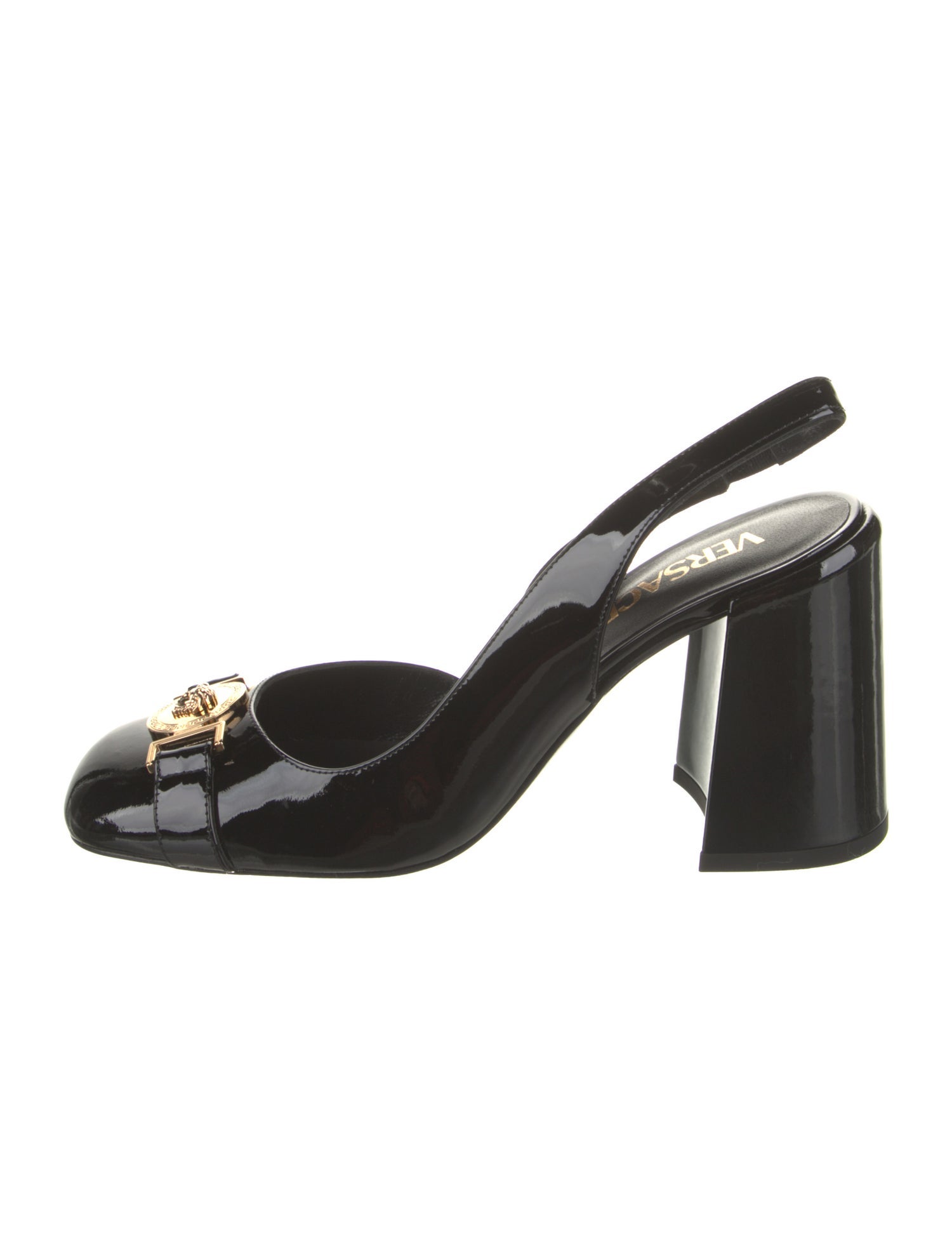 Versace Patent Leather Slingback Pumps