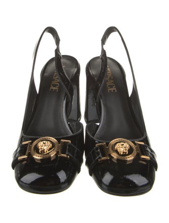 Versace Patent Leather Slingback Pumps