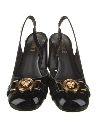 Versace Patent Leather Slingback Pumps