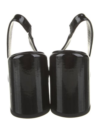 Versace Patent Leather Slingback Pumps