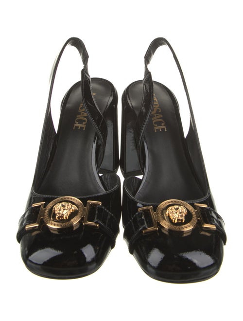 Versace Patent Leather Slingback Pumps