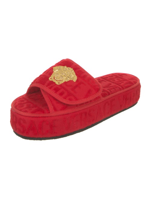 Versace Medusa Insignia Terry Cloth Slides