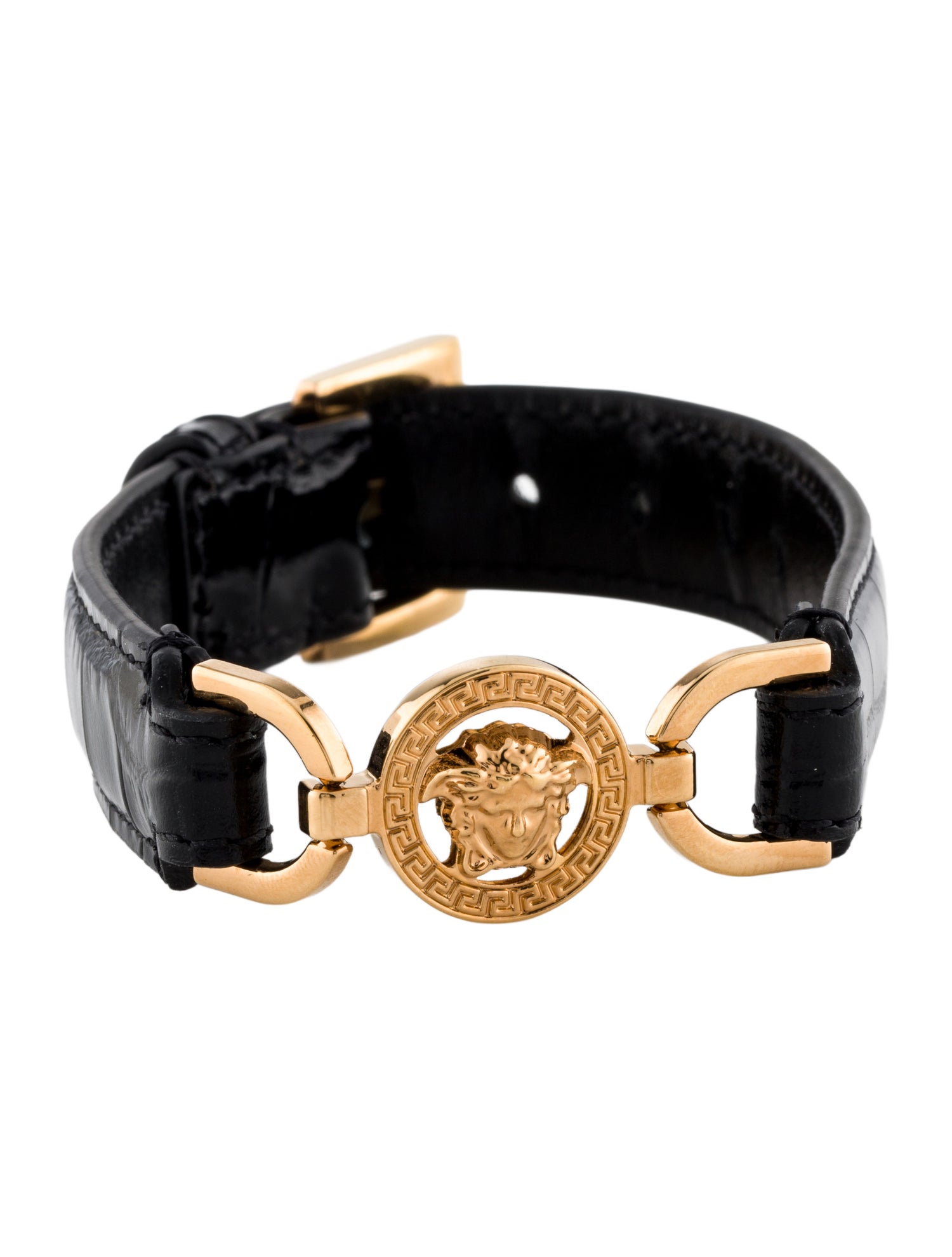 Versace Leather Medusa '95 Wrap Bracelet