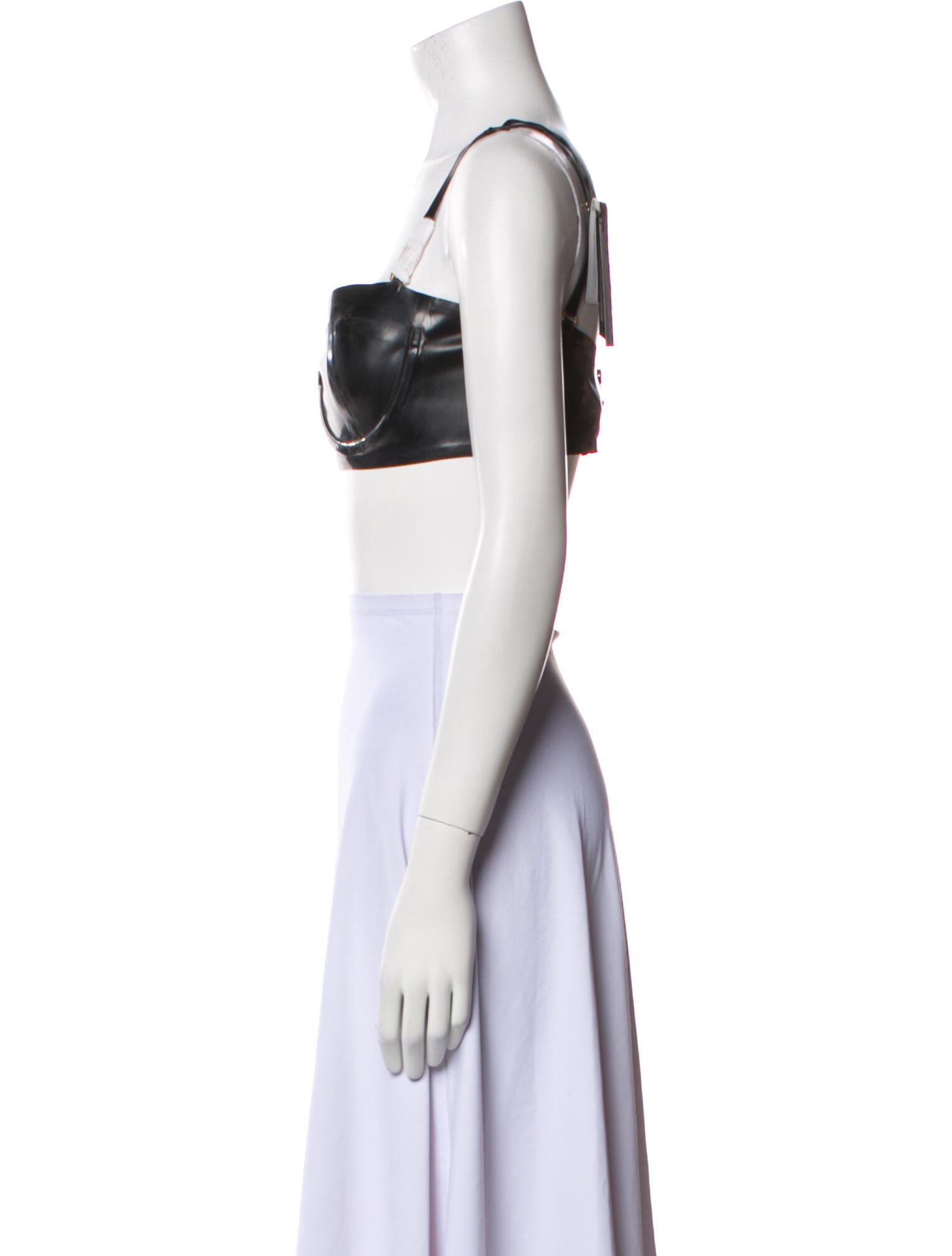 Versace Square Neckline Sleeveless Crop Top