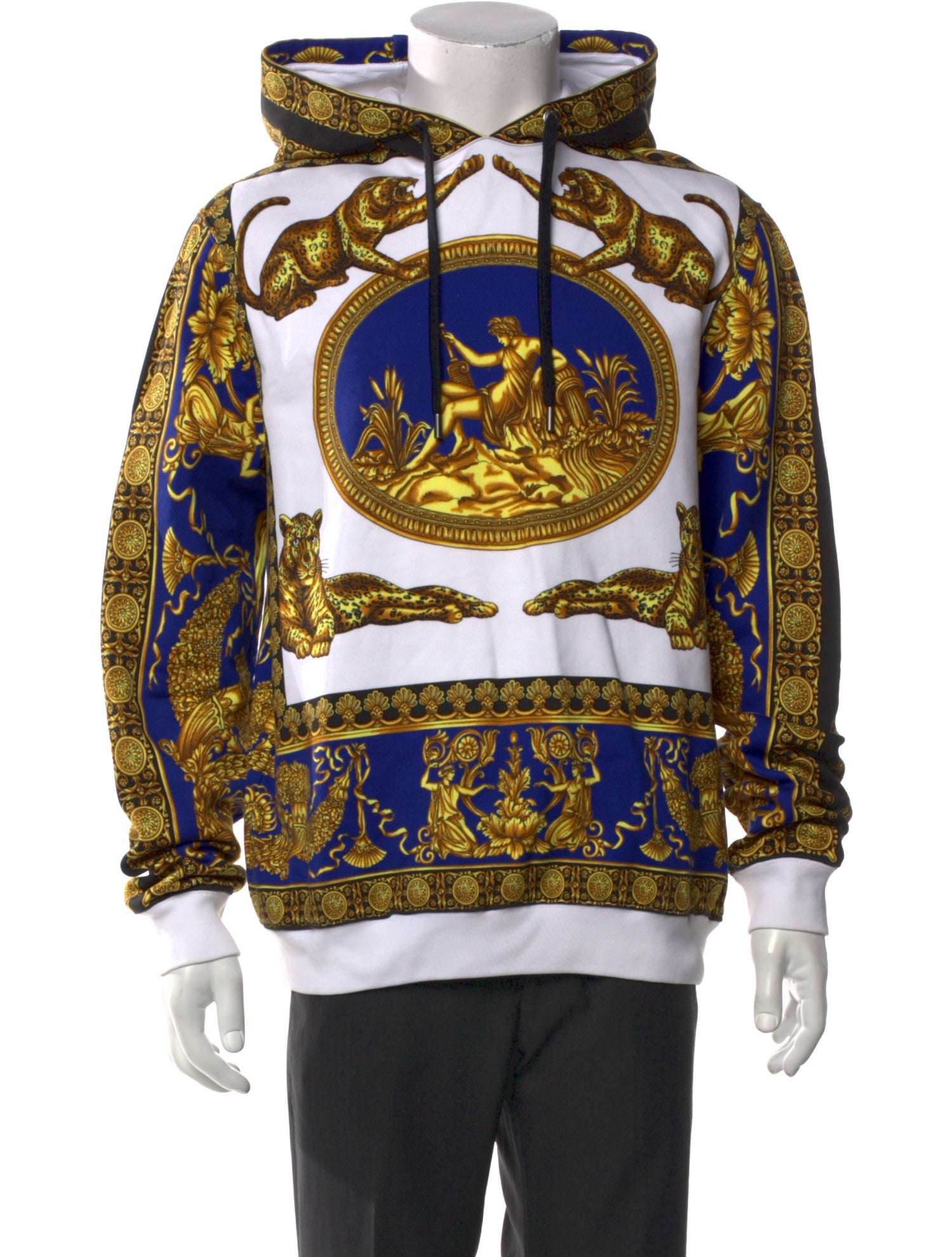 Versace Printed Crew Neck Hoodie