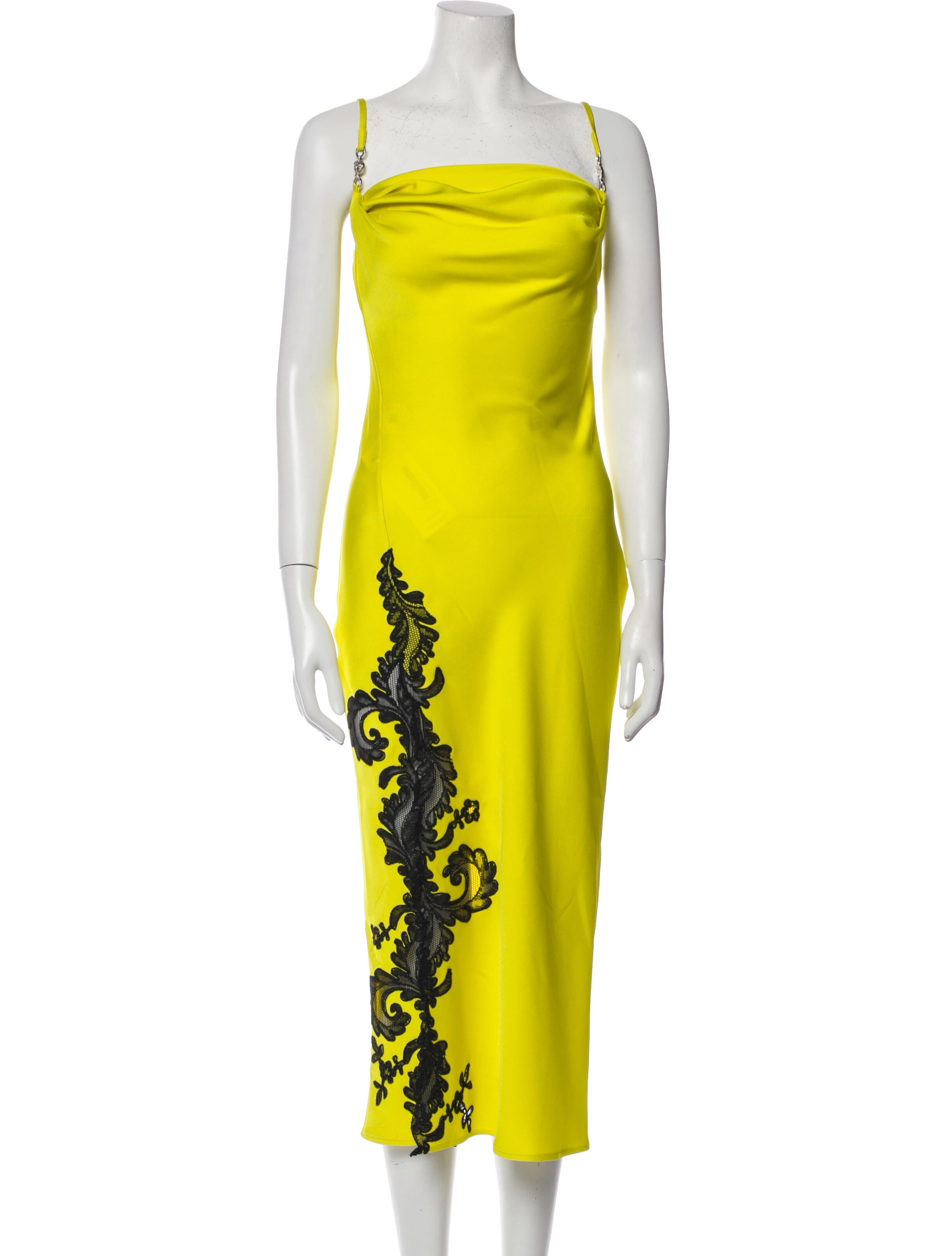 Versace Square Neckline Long Dress