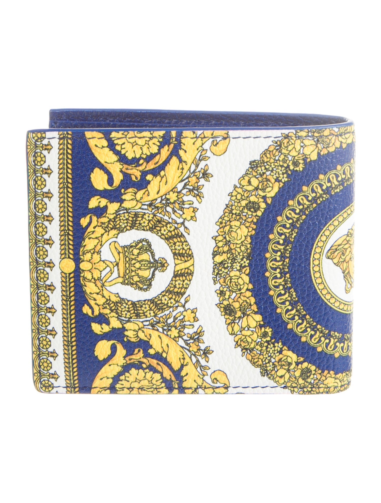 Versace Leather Printed Bifold Wallet