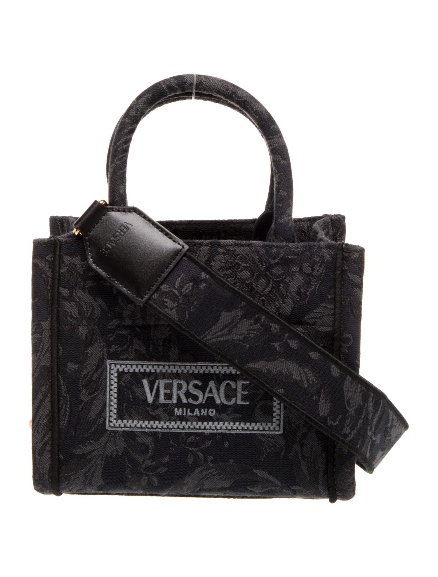 Versace Canvas Top Handle Bag