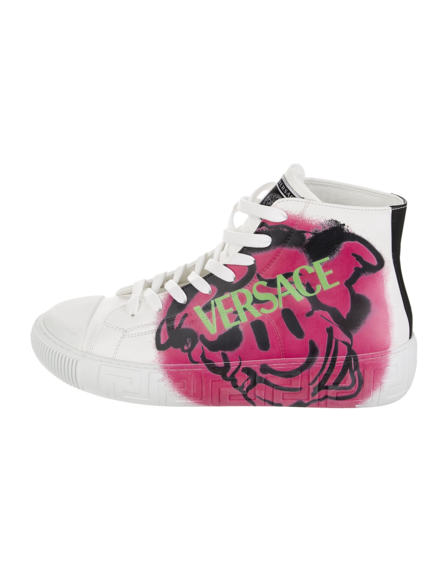 Versace Leather Printed Sneakers