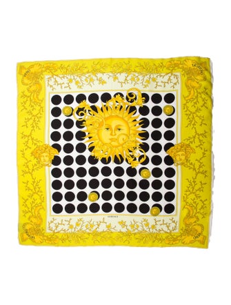 Versace Miami Leopard Silk Scarf