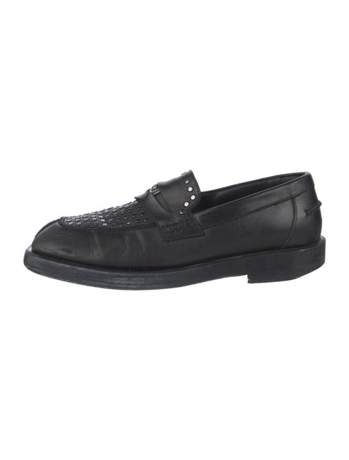Versace Medusa Insignia Leather Monk Straps