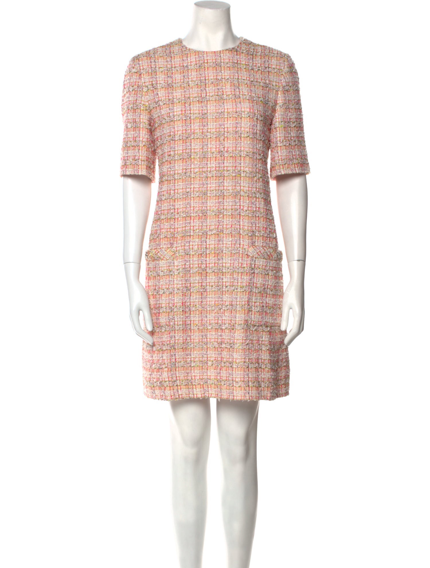 Versace Tweed Pattern Mini Dress