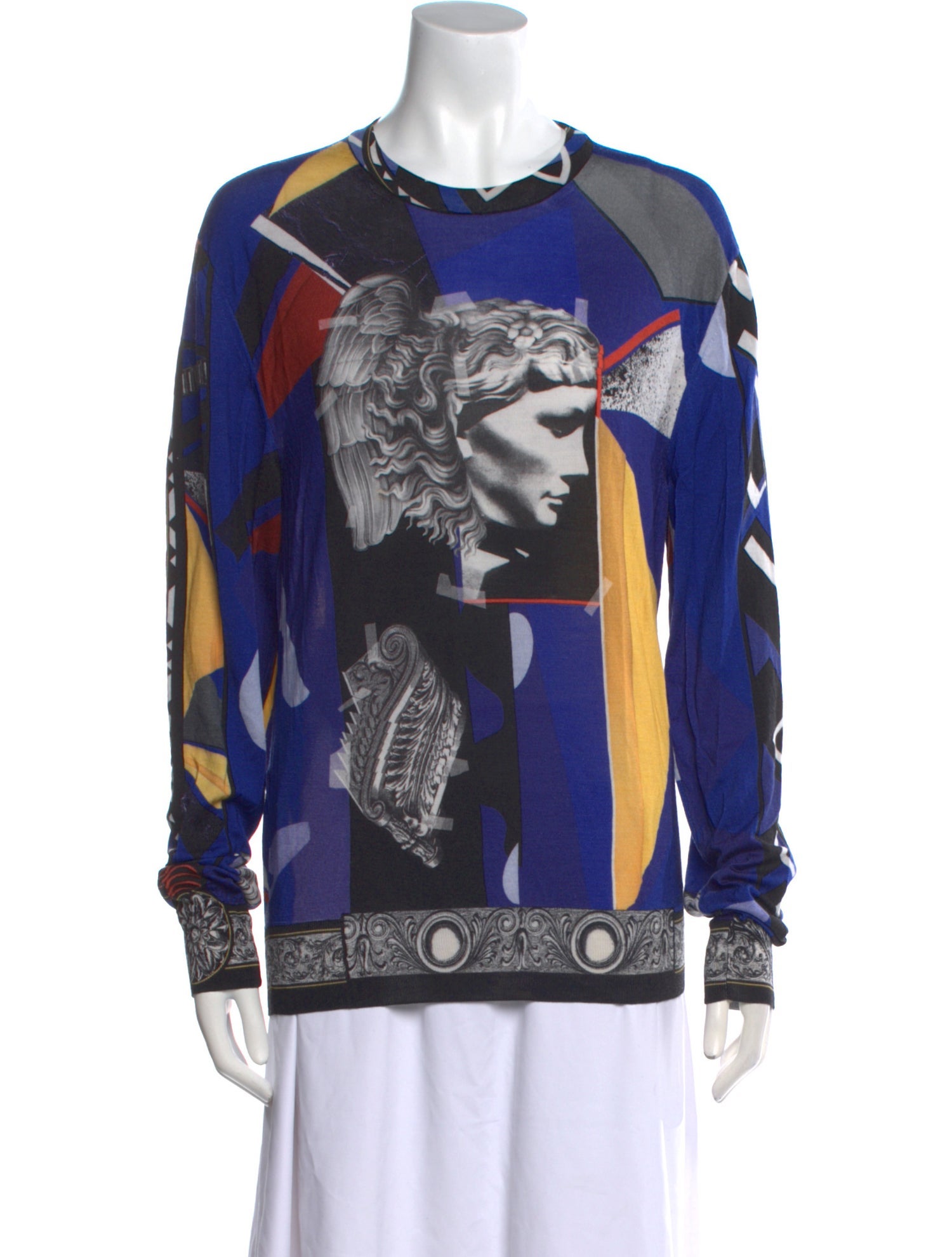 Versace Printed Crew Neck Sweatshirt