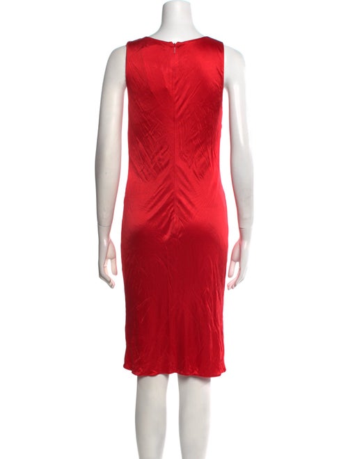Versace V-Neck Knee-Length Dress