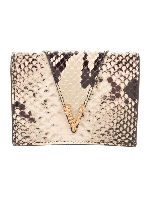 Versace Leather Animal Print Wallet
