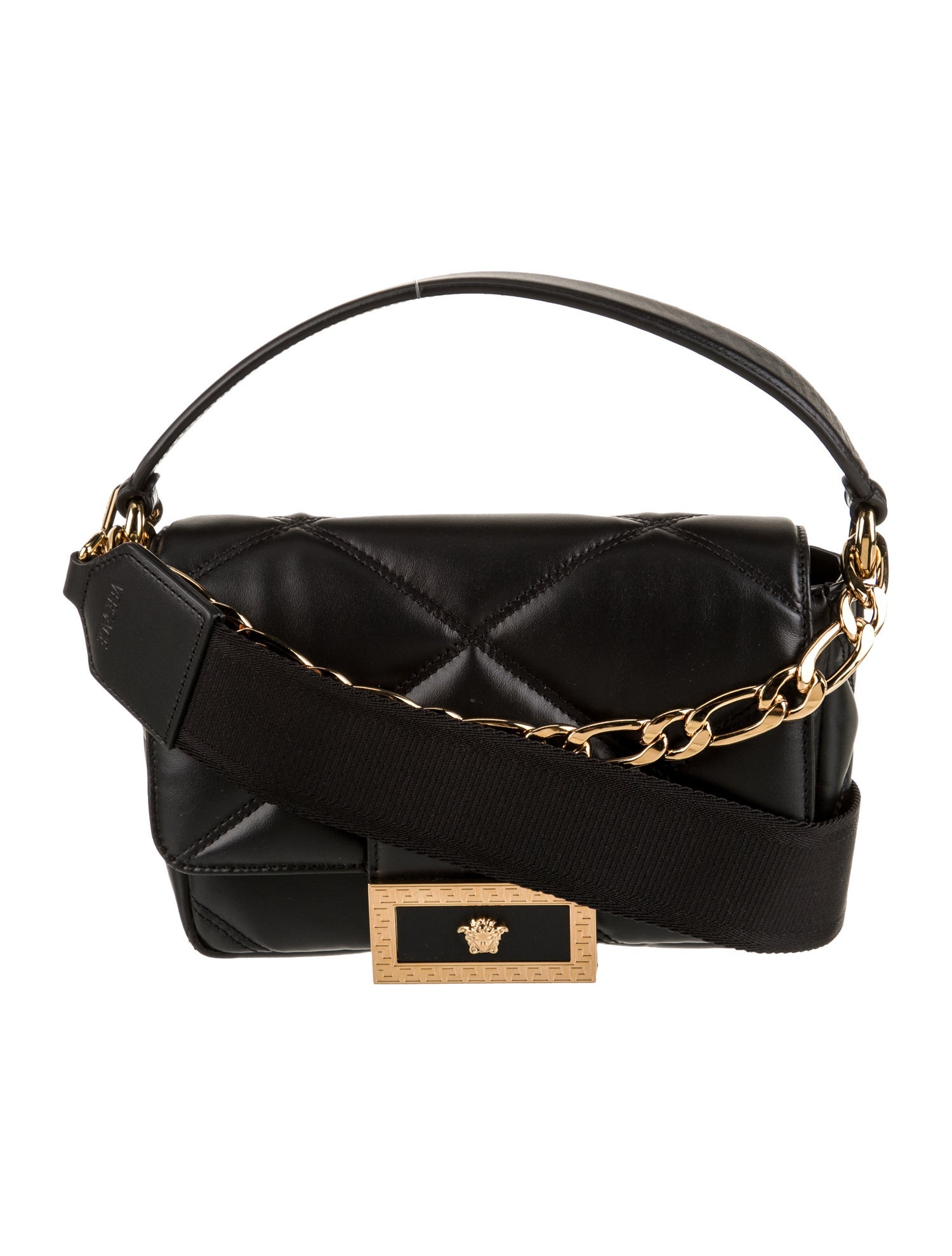 Versace Calf Leather Top Handle Bag