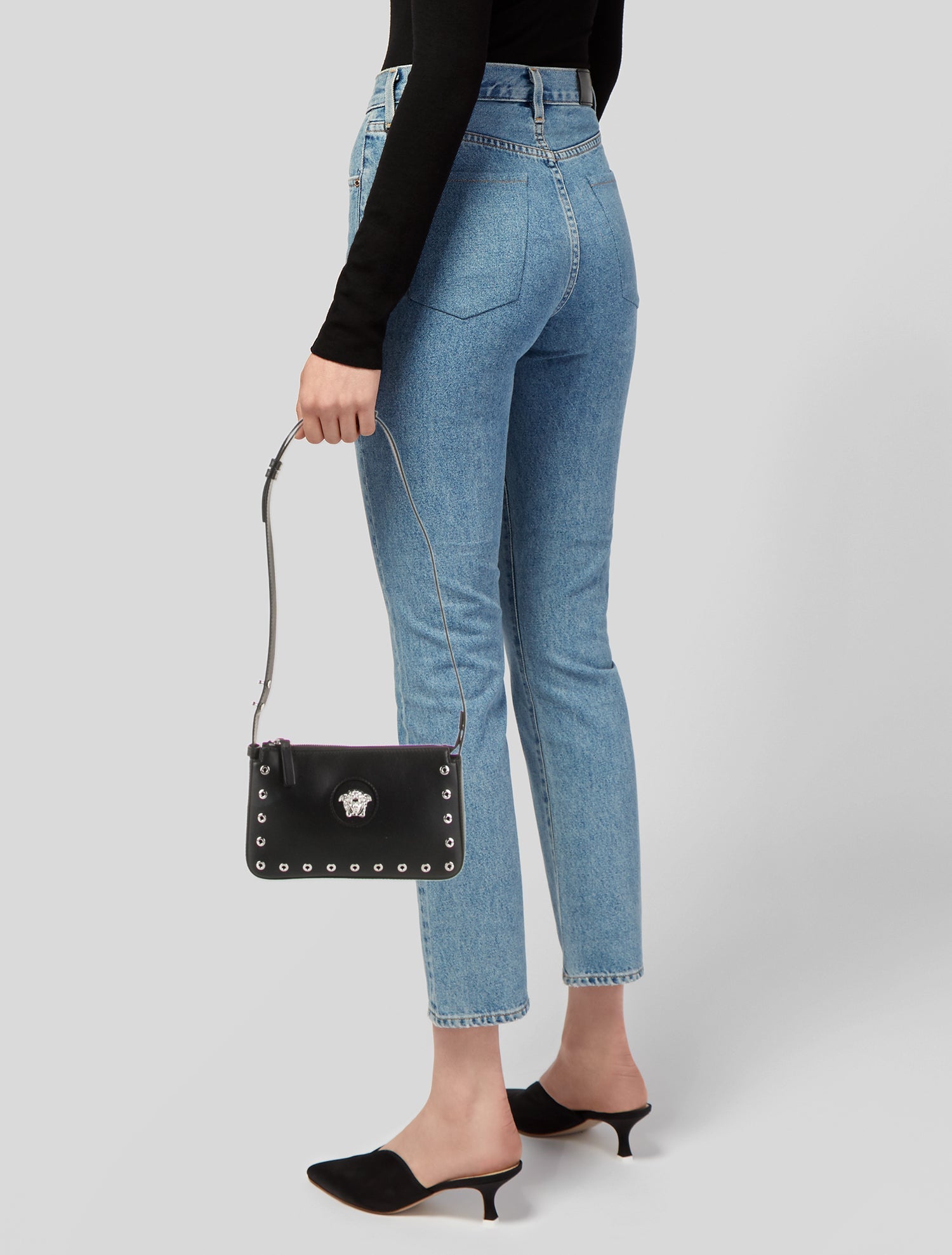 Versace Calf Leather Crossbody Bag