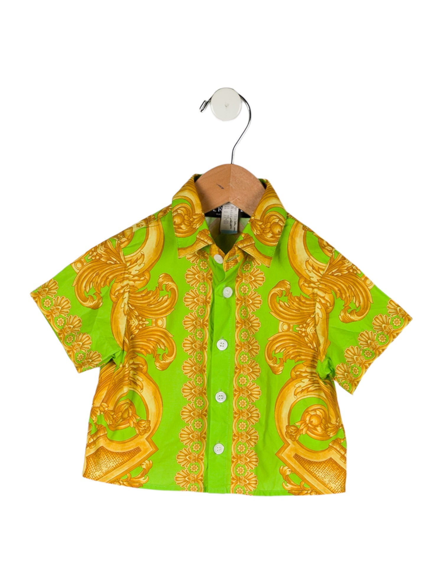 Versace Infant Boys' Printed Short Sleeve Button Down Shirt