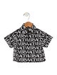 Versace Infant Boys' Logo Print Short Sleeve Button Up Collared Shirt