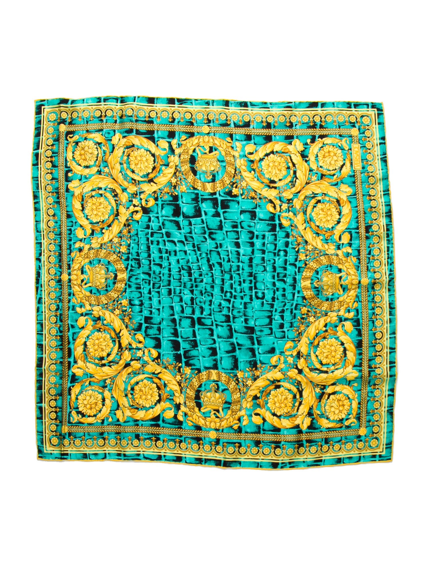 Versace Silk Printed Scarf w/ Tags