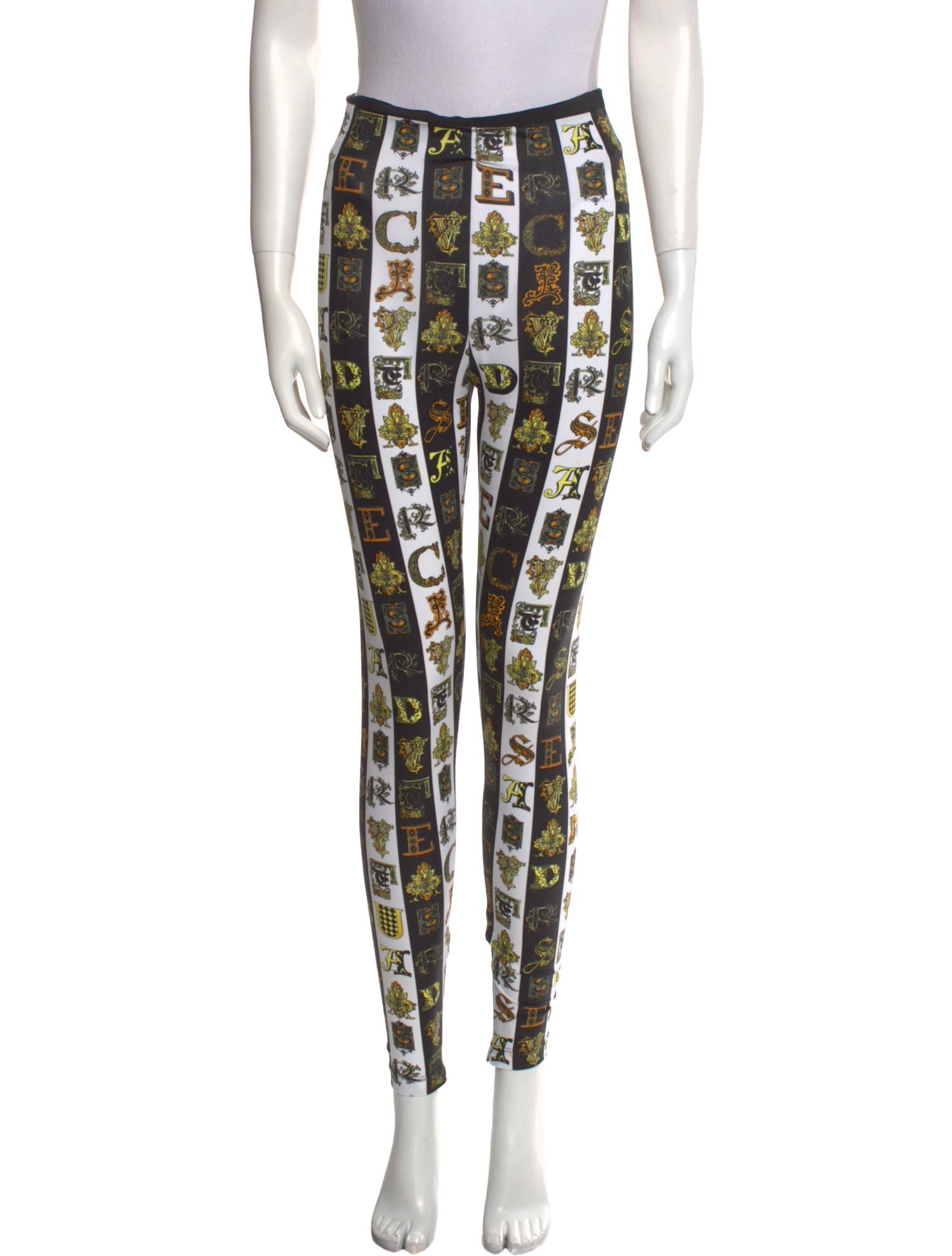 Versace Printed Skinny Leg Pants