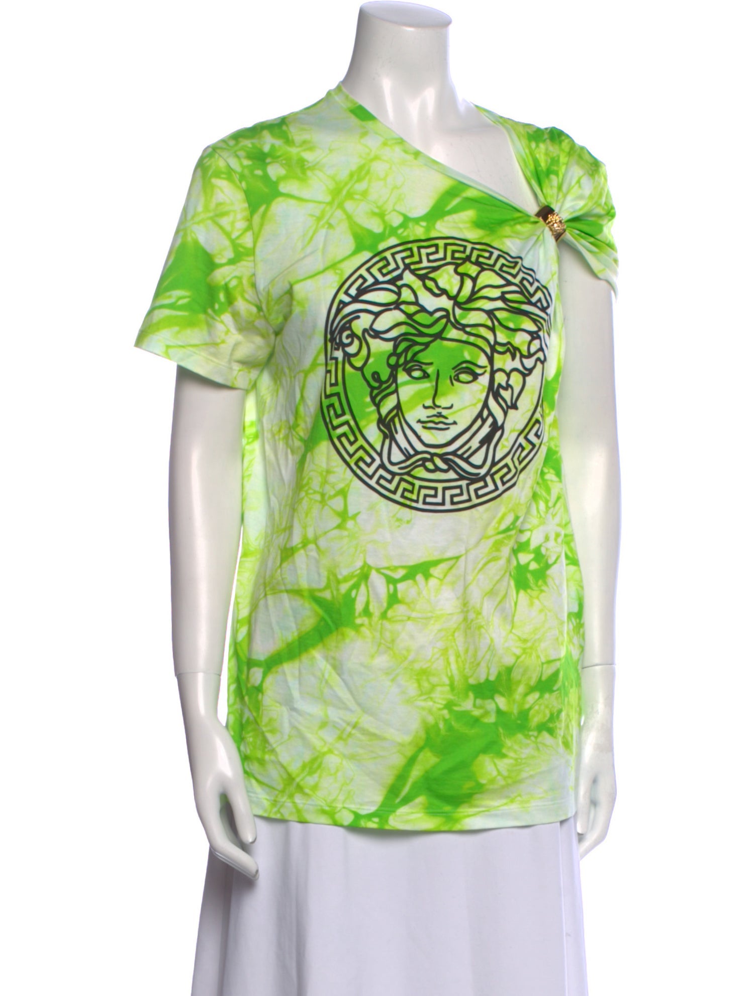 Versace Printed Asymmetrical Top