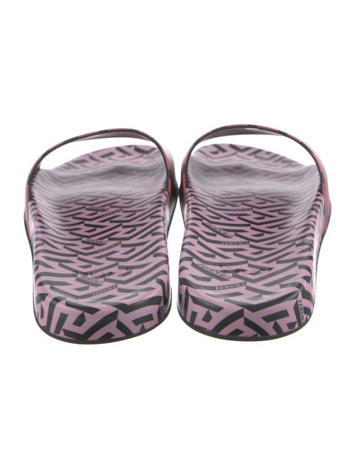 Versace Leather Printed Slides