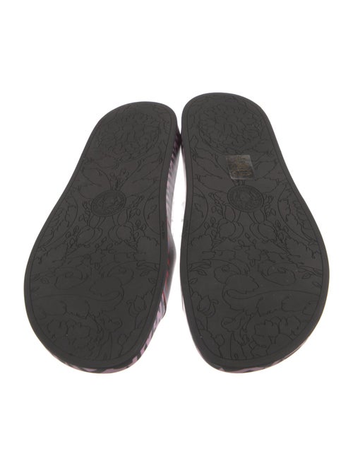 Versace Leather Printed Slides