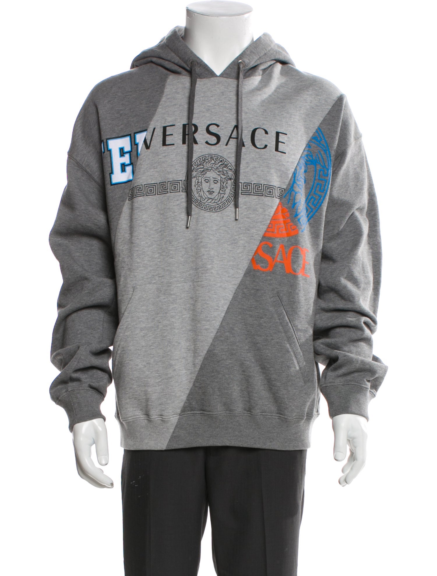 Versace Graphic Print Crew Neck Hoodie