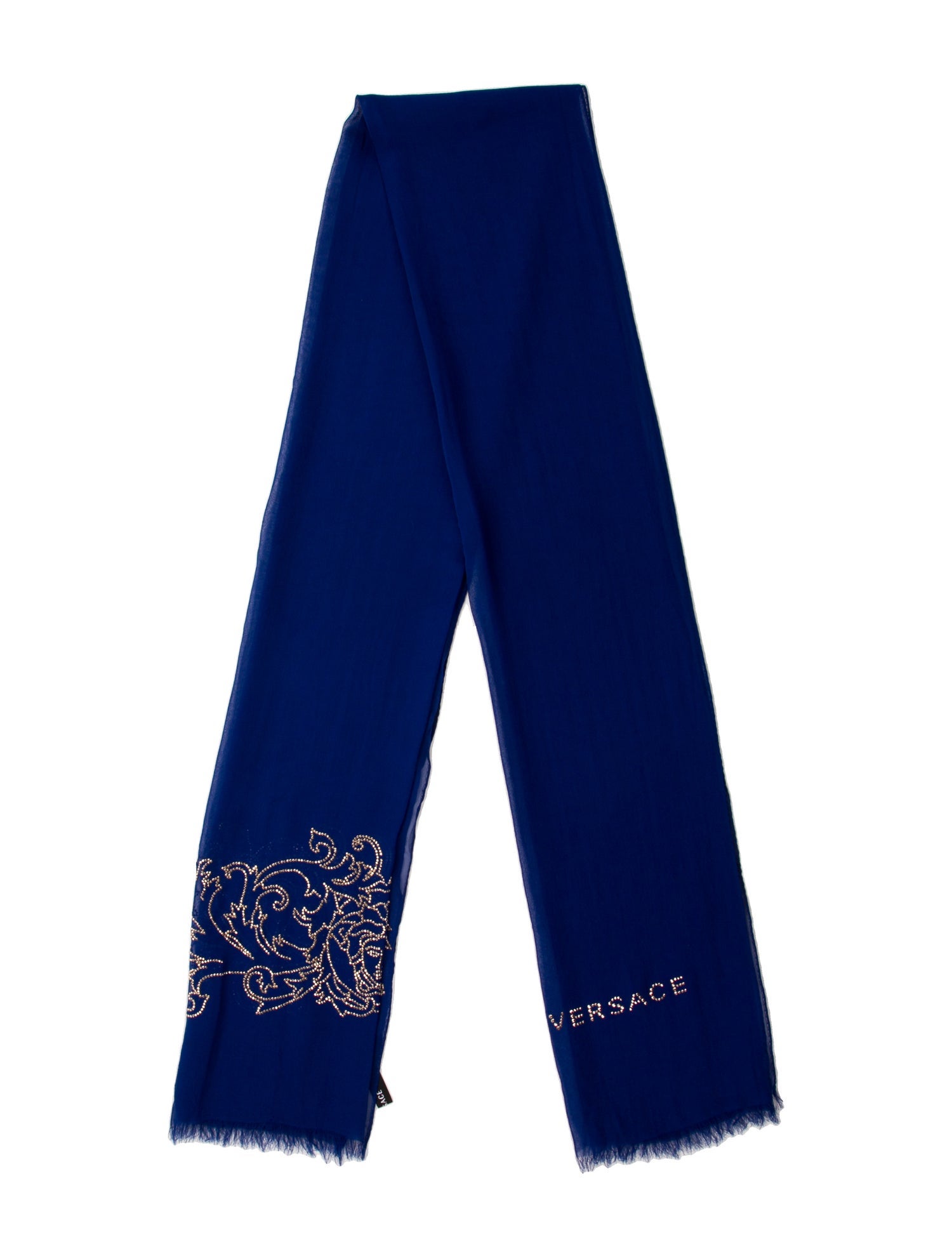 Versace Silk Graphic Print Scarf