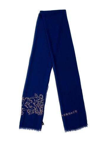 Versace Scarves and Shawls Silk Graphic Print Scarf