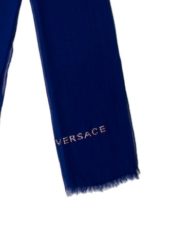 Versace Silk Graphic Print Scarf