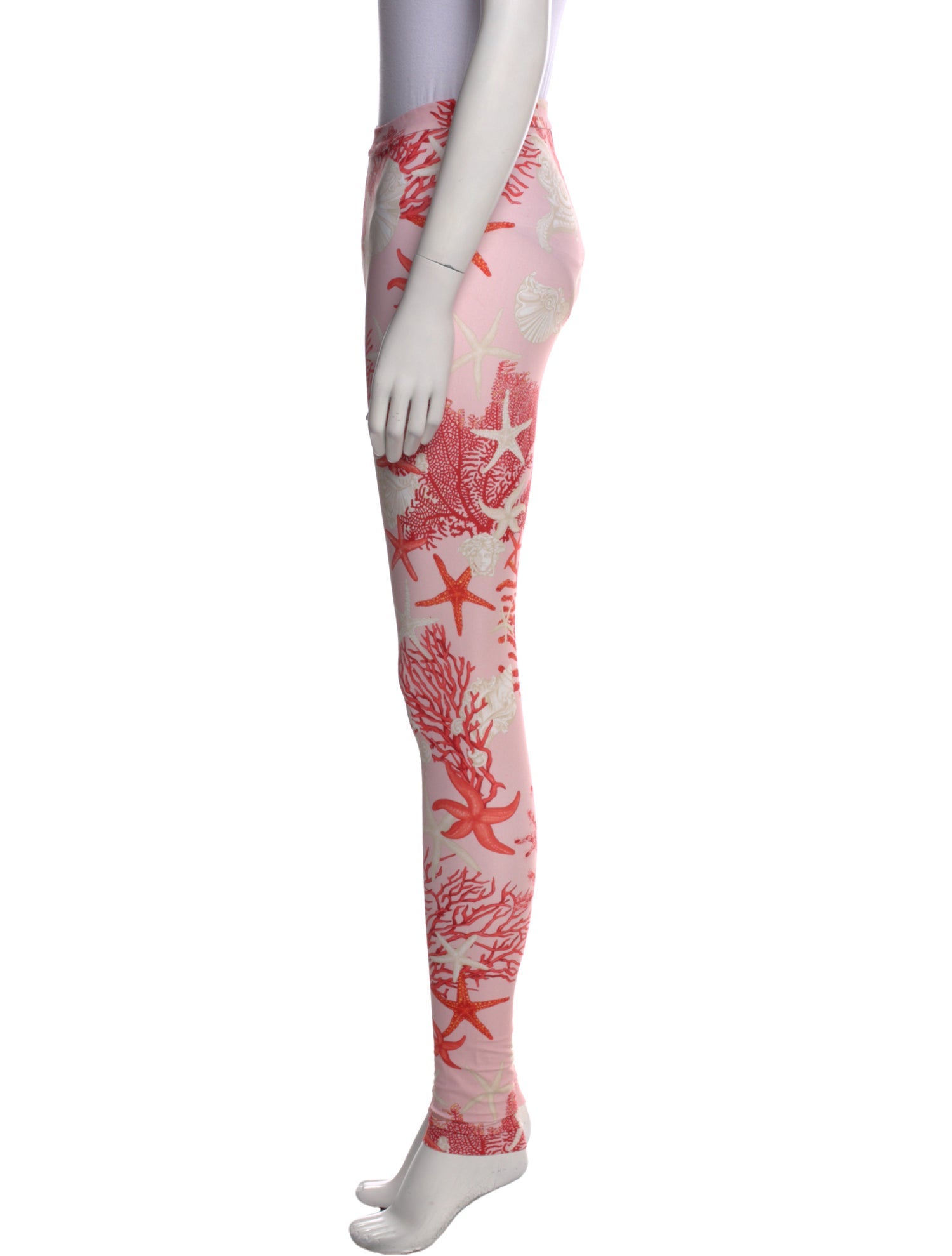 Versace Floral Print Skinny Leg Pants