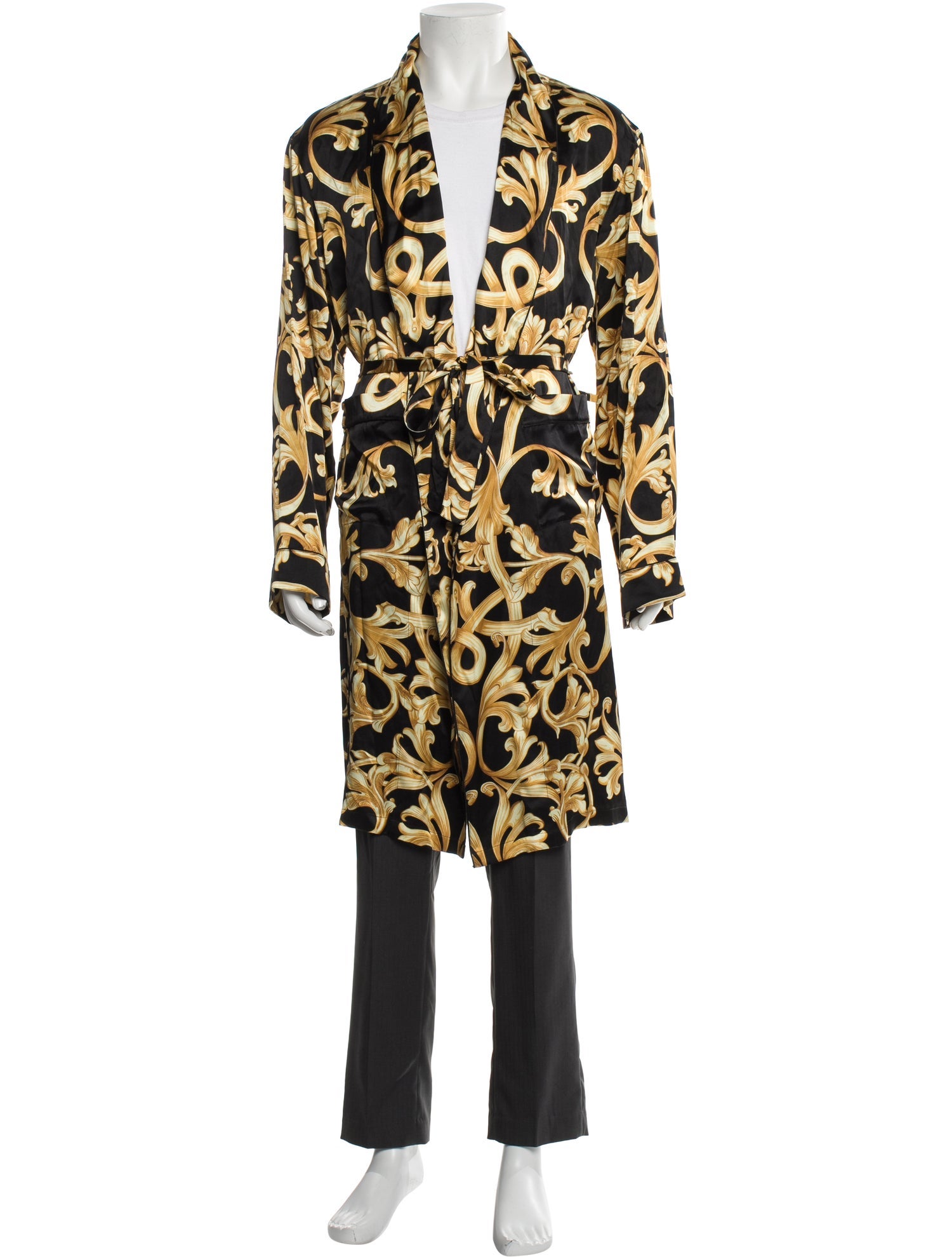 Versace Silk Printed Robe