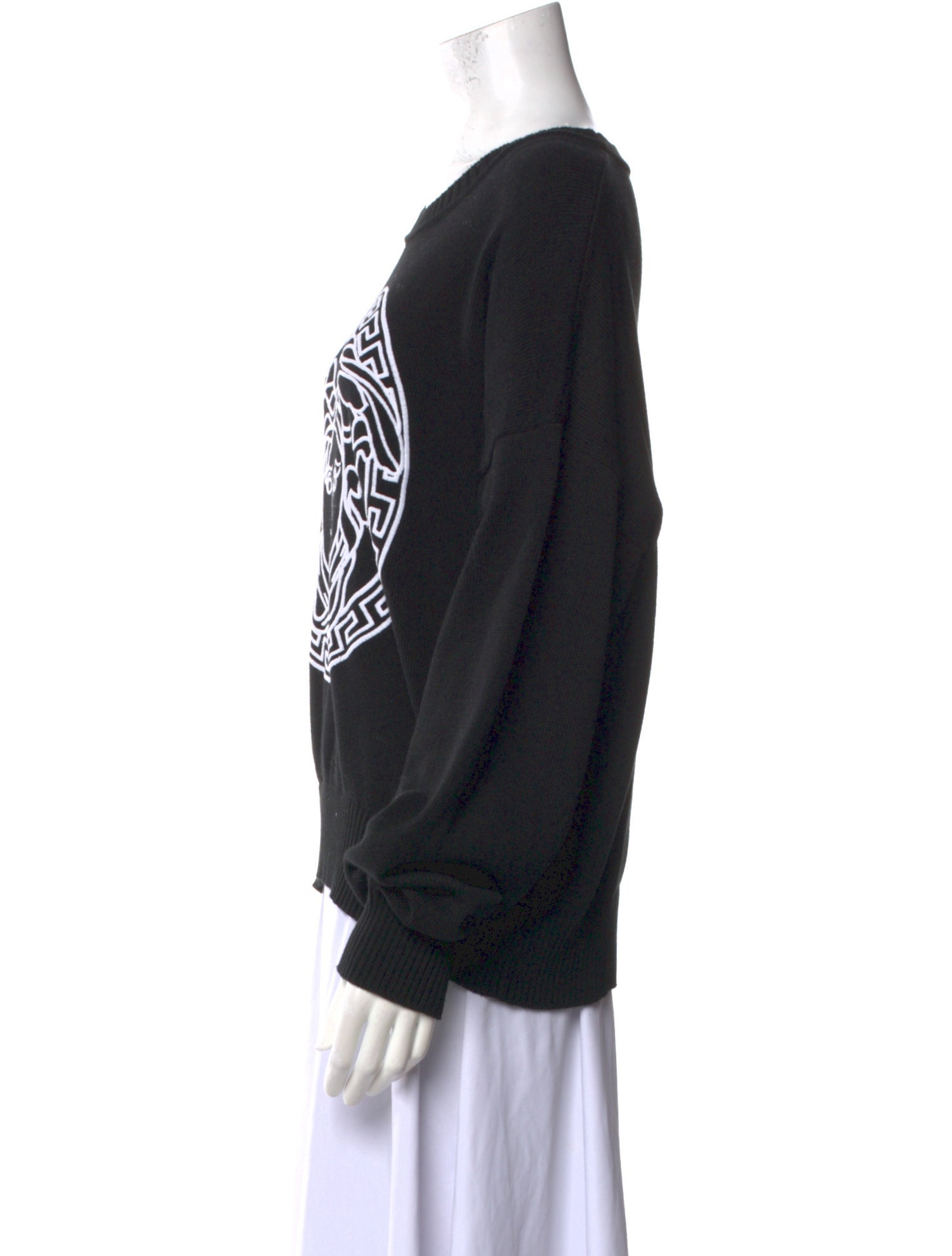 Versace Graphic Print Crew Neck Sweater