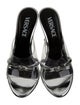 Versace PVC Leather Trim Embellishment Slides