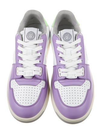 Versace Leather Colorblock Pattern Sneakers