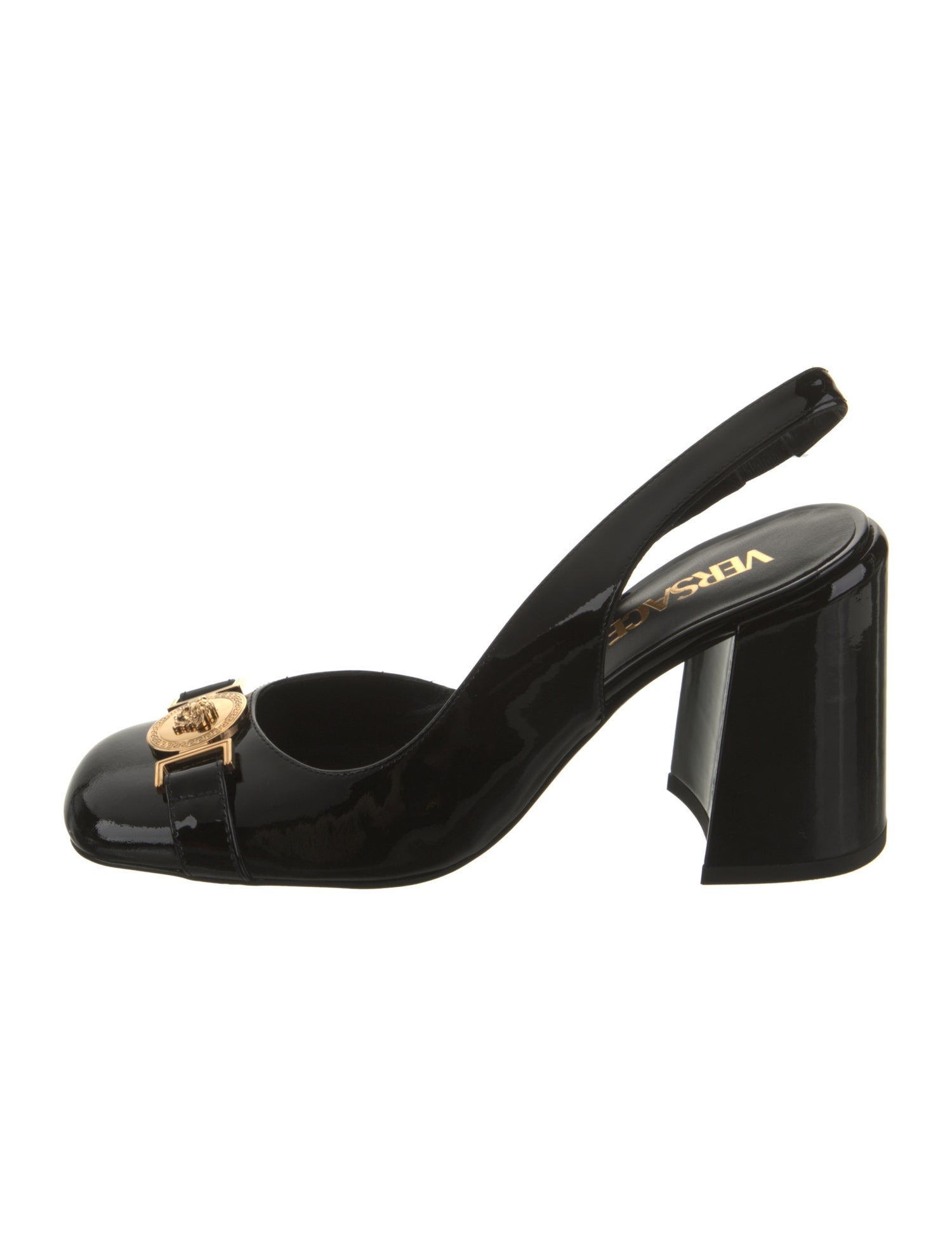 Versace Patent Leather Slingback Pumps