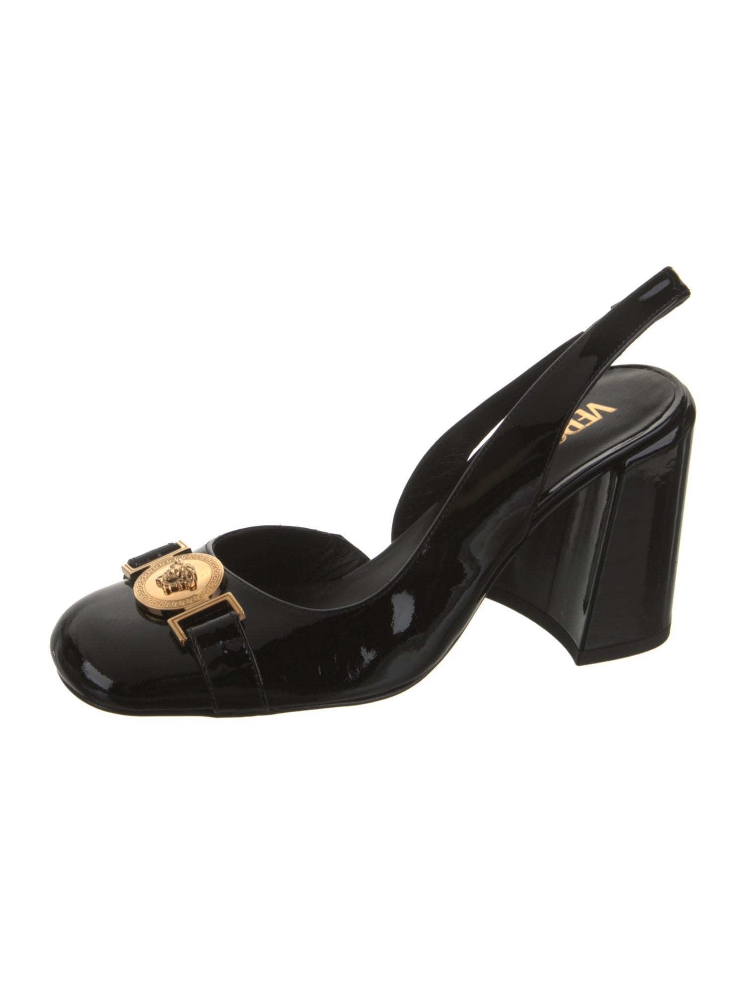 Versace Patent Leather Slingback Pumps
