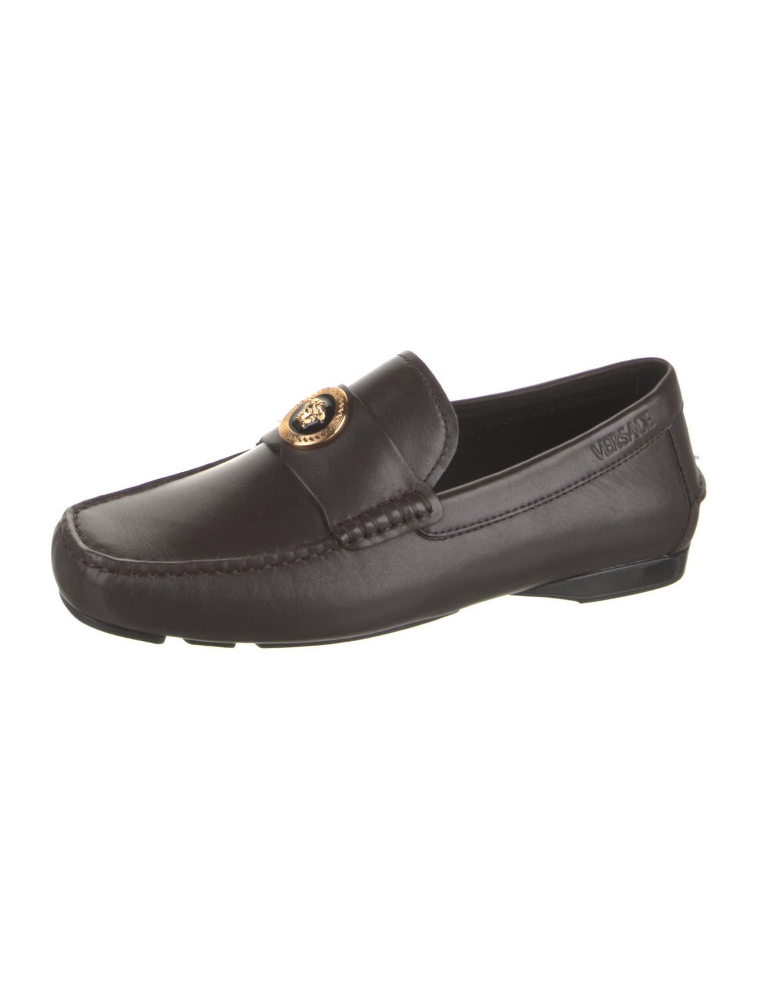 Versace Leather Dress Loafers