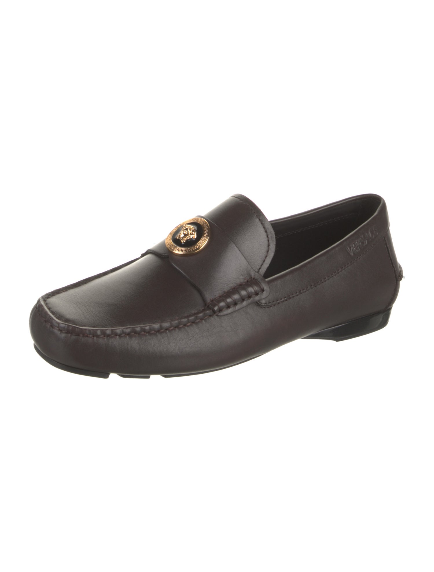 Versace Leather Dress Loafers